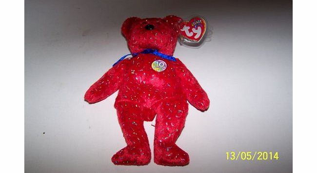 Beanie Babies TY Beanie Baby - DECADE the Bear (Red Version) [Toy]